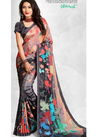 Black Colour Latest Fancy Regular Wear Heavy Digital Printed Sarees Collection